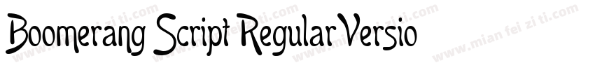 Boomerang Script RegularVersion字体转换